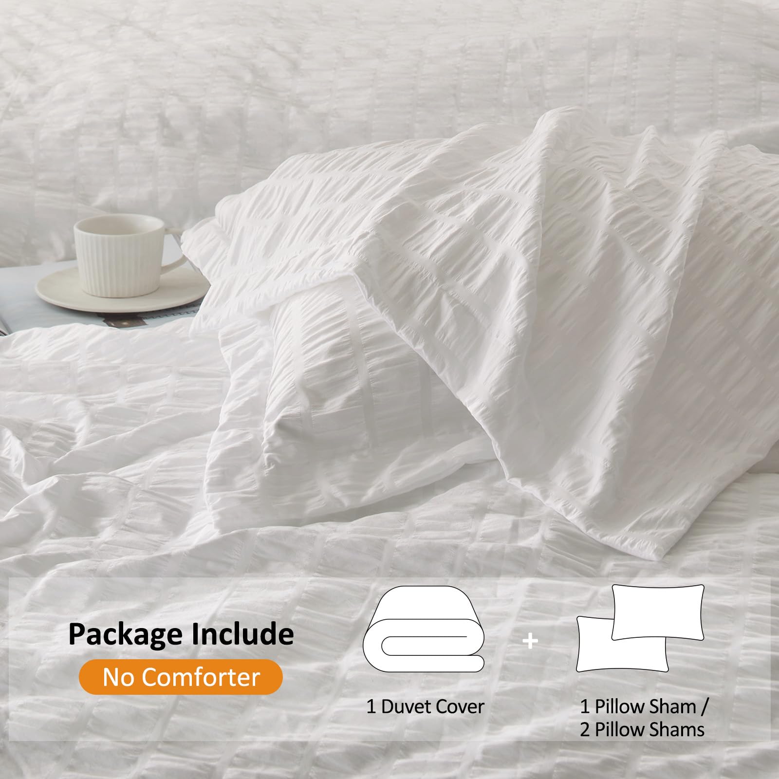 duvet　1月1日まで Amazon｜White Duvet Cover Full Size, 3 Pieces Bedding Duvet Covers
