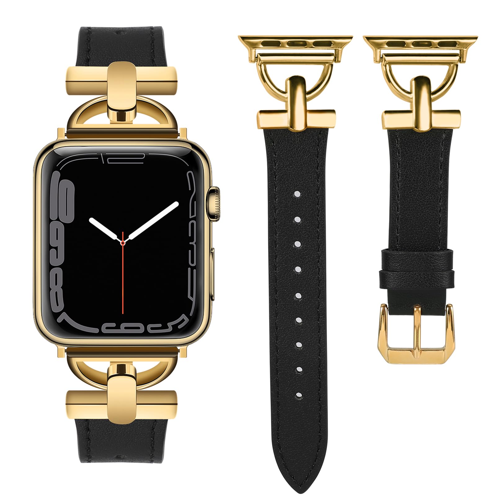 Wearlizer Leather Band Compatible with Apple Watch Strap Women 42mm 44mm 45mm 49mm Ultra 2