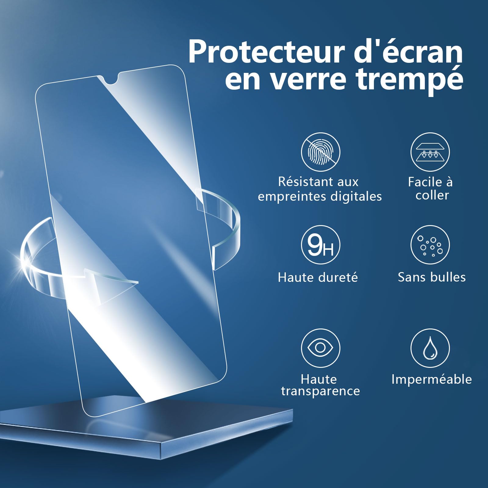 Verre Trempé Pour Oppo A6 Pro 5G Avec Caméra Arrière Protecteur [2+2