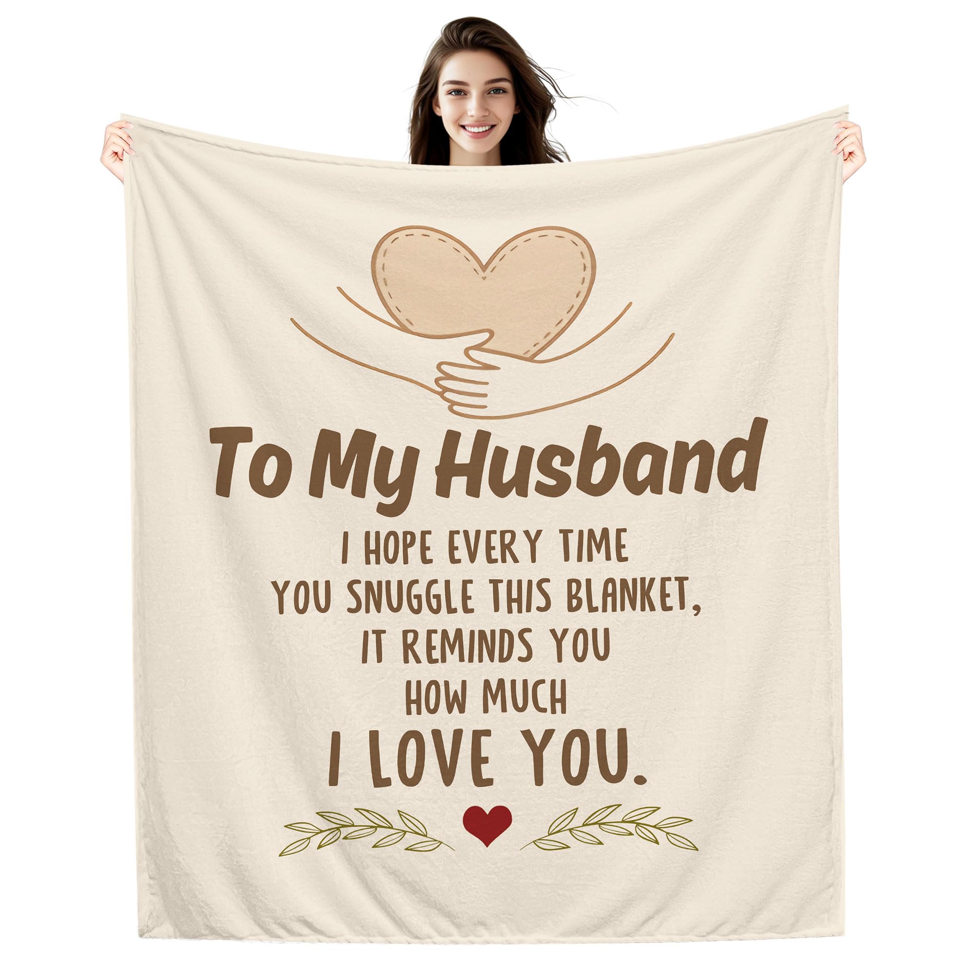 Amorea To My Husband I hope every time you snuggle this blanket it reminds you how much I love you Blanket for Husband Birthday Valentine's Day Anniversary