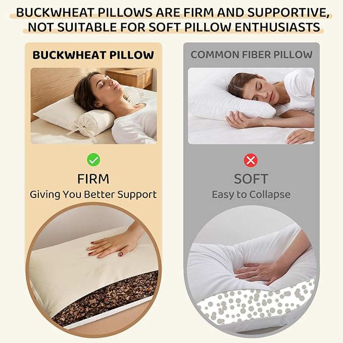 Almohada Cervical Ajustable de Alforfón y Algodón Orgánico 46 x 41 cm miniatura 8