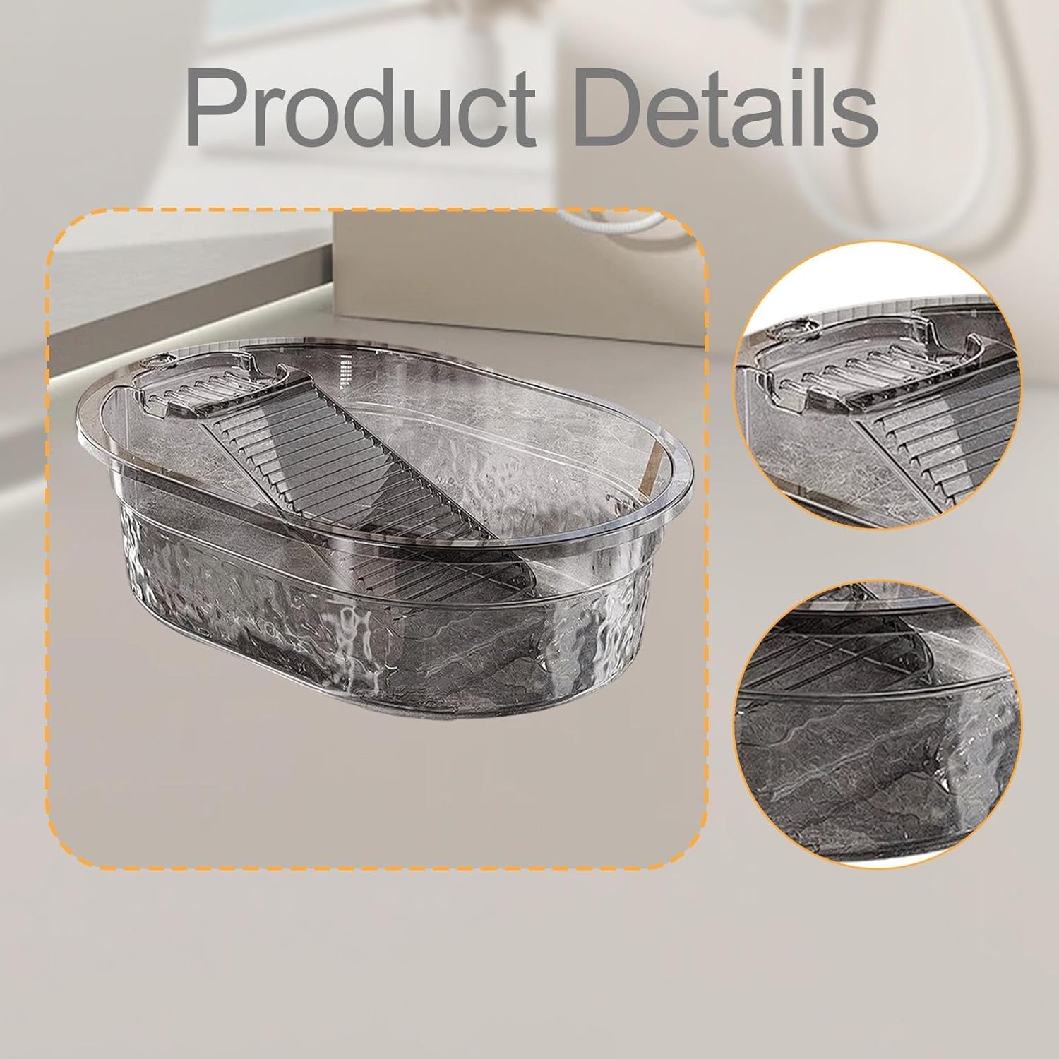 Laundry Board, Washboard Basin Washtub Large Portable Household Multipurpose Laundry Wash Tub