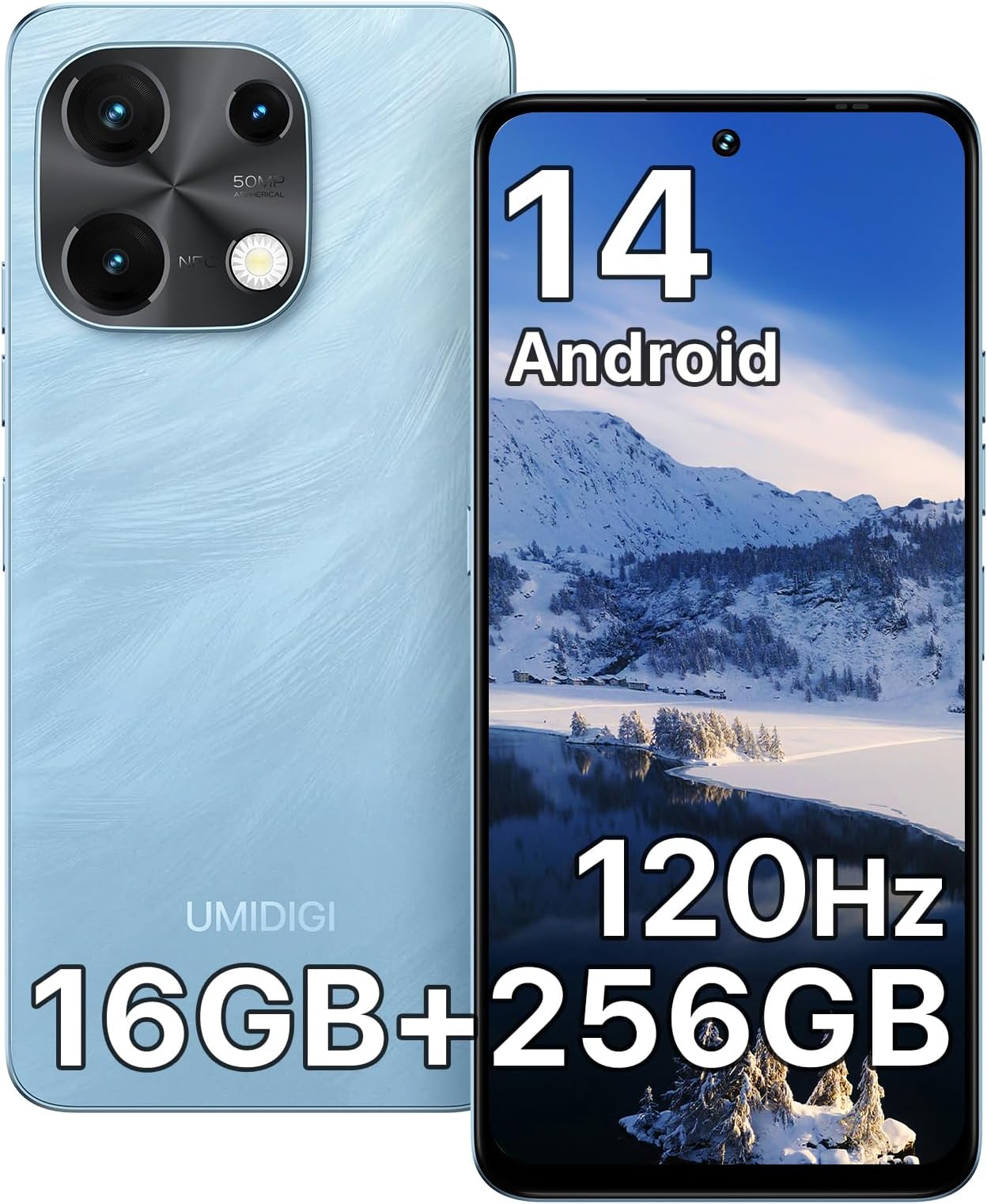 UMIDIGI Note 100 Sim Free Smartphone Main Unit 8+ 256GB Smartphone Blue