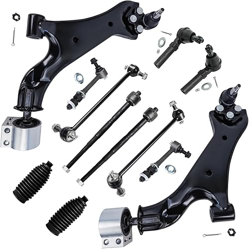 Miniatura 72 de Detroit Axle - Kit de suspensión delantera 2WD para Ford F-150 2004-2005, 2 brazos de control superiores, 2 rótulas inferiores, 2 barras