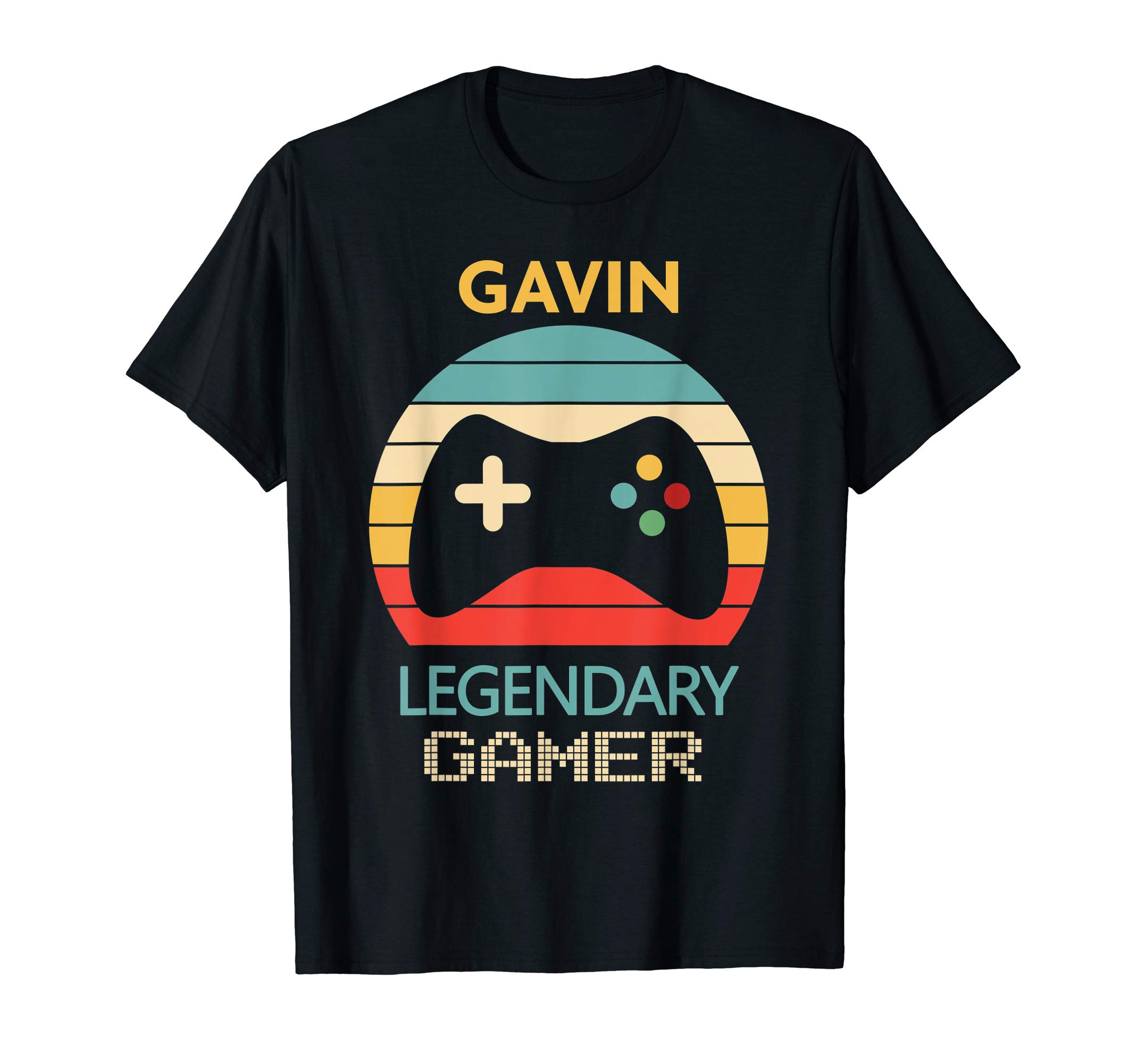 Zum2 Gavin Name GiftGavin Name Gift - Personalized Legendary Gamer T-ShirtOEKO-TEX STANDARD 100