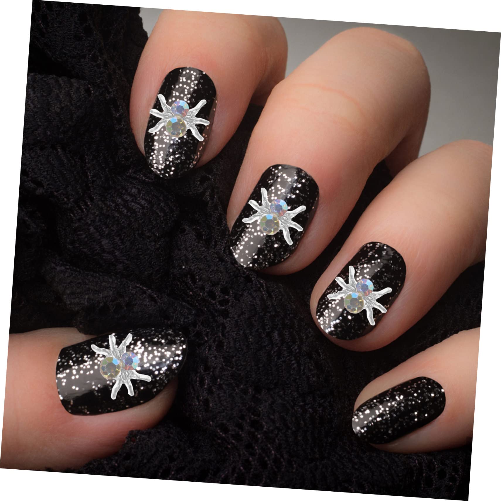 Healeved 500pezzi Spider Charms Per Unghie Decorazioni Per Manicure Halloween Accessori Per Nail Art Creativi e Facili Usare