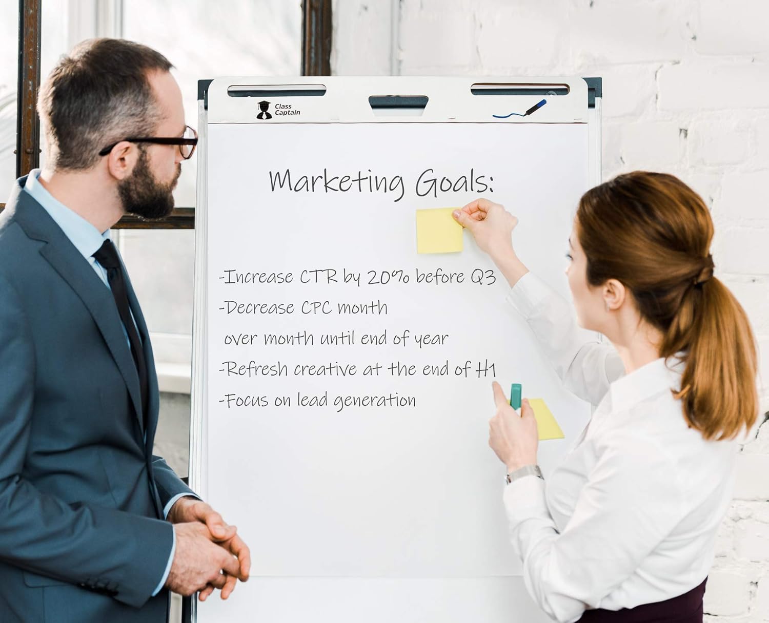 Class Captain Sticky Easel Pad 25x30 Inches 25 Sheets/Pad 8 Pack of