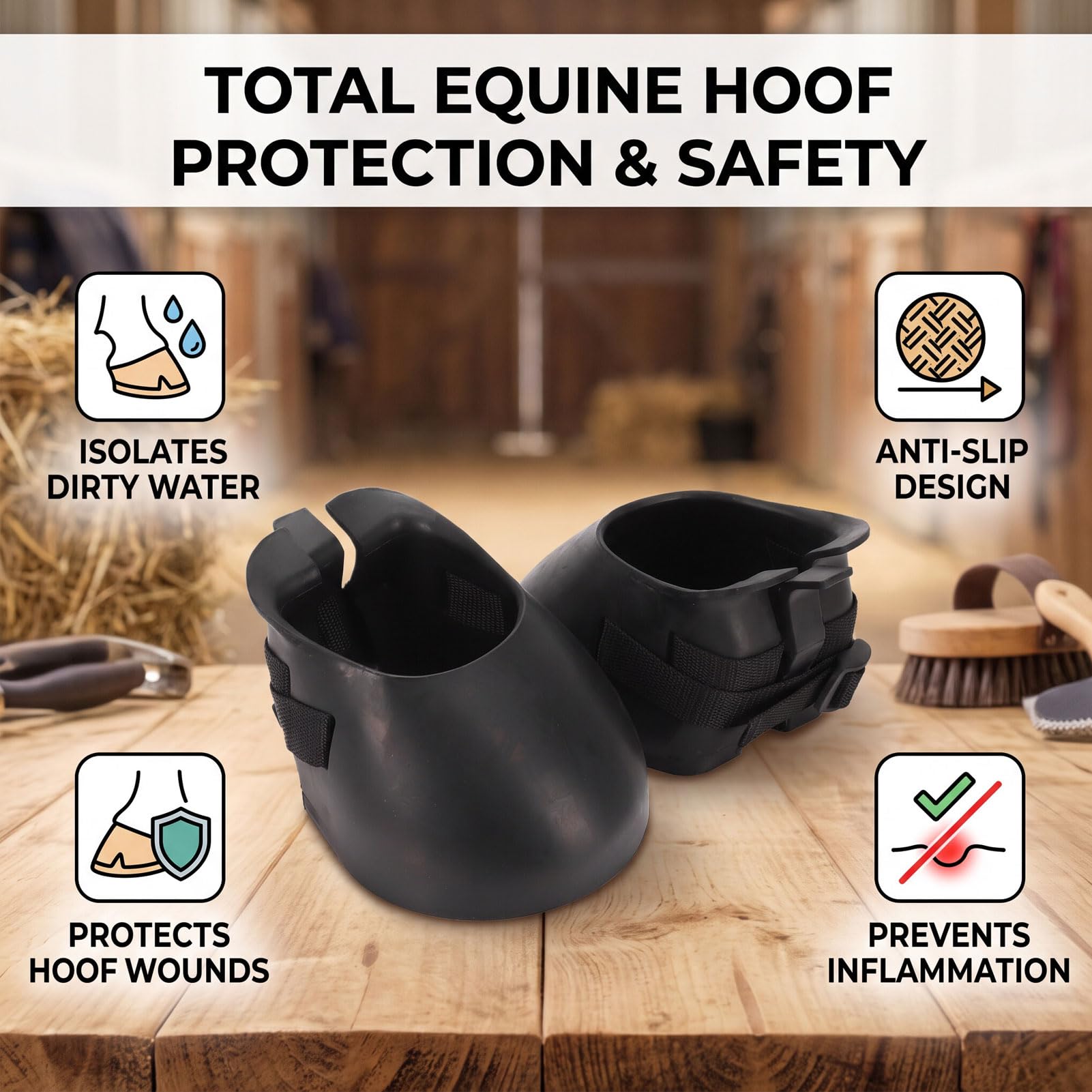 Chaussures pour Chevaux avec Sangle en Polypropylène Ajustable,