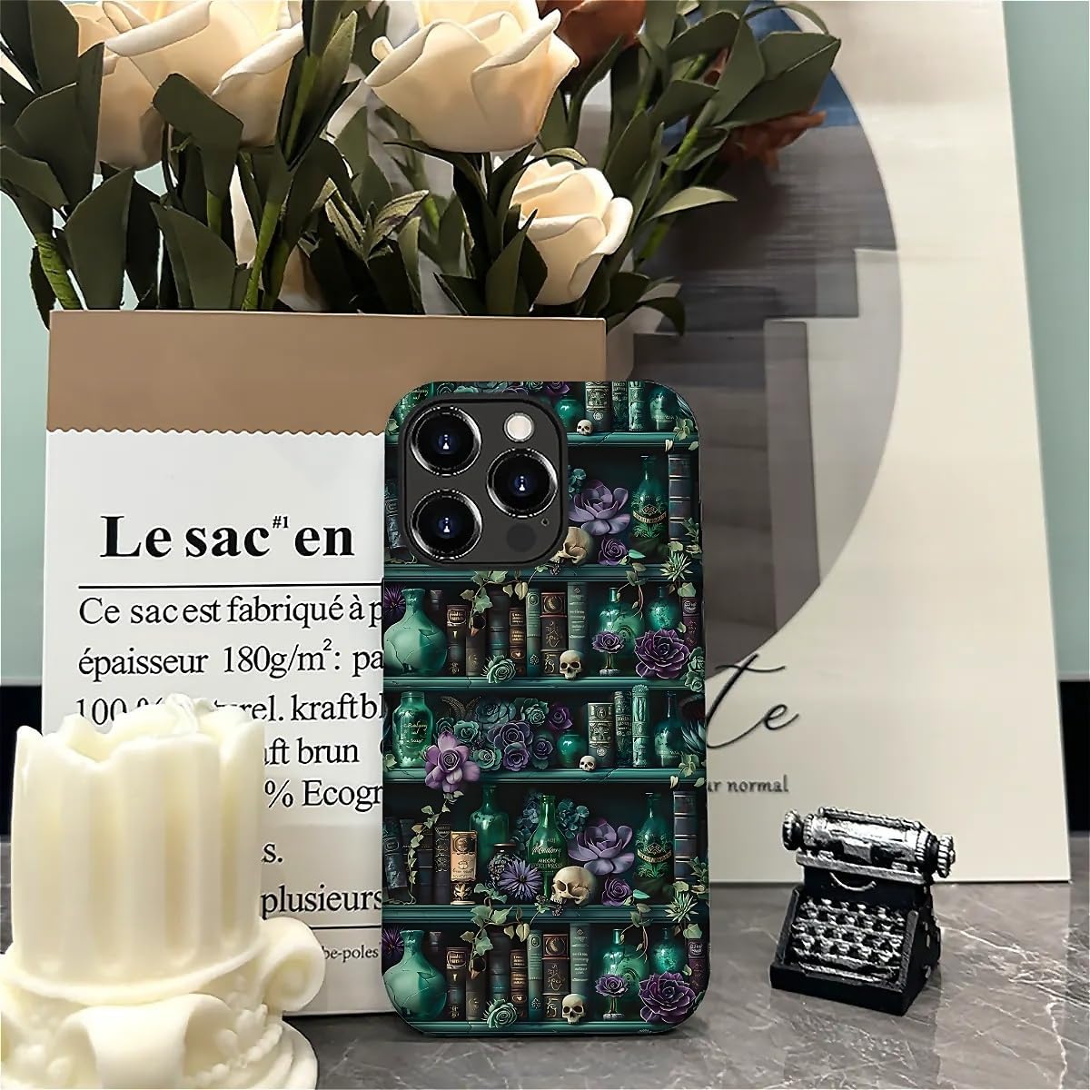 DAIZAG Compatible with iPhone 16 Pro Max Case,The Magician's Bookshelf 2 in 1 Heavy Duty Shockproof Rugged Hard PC+Soft Silicone Protective Cover - Image 6