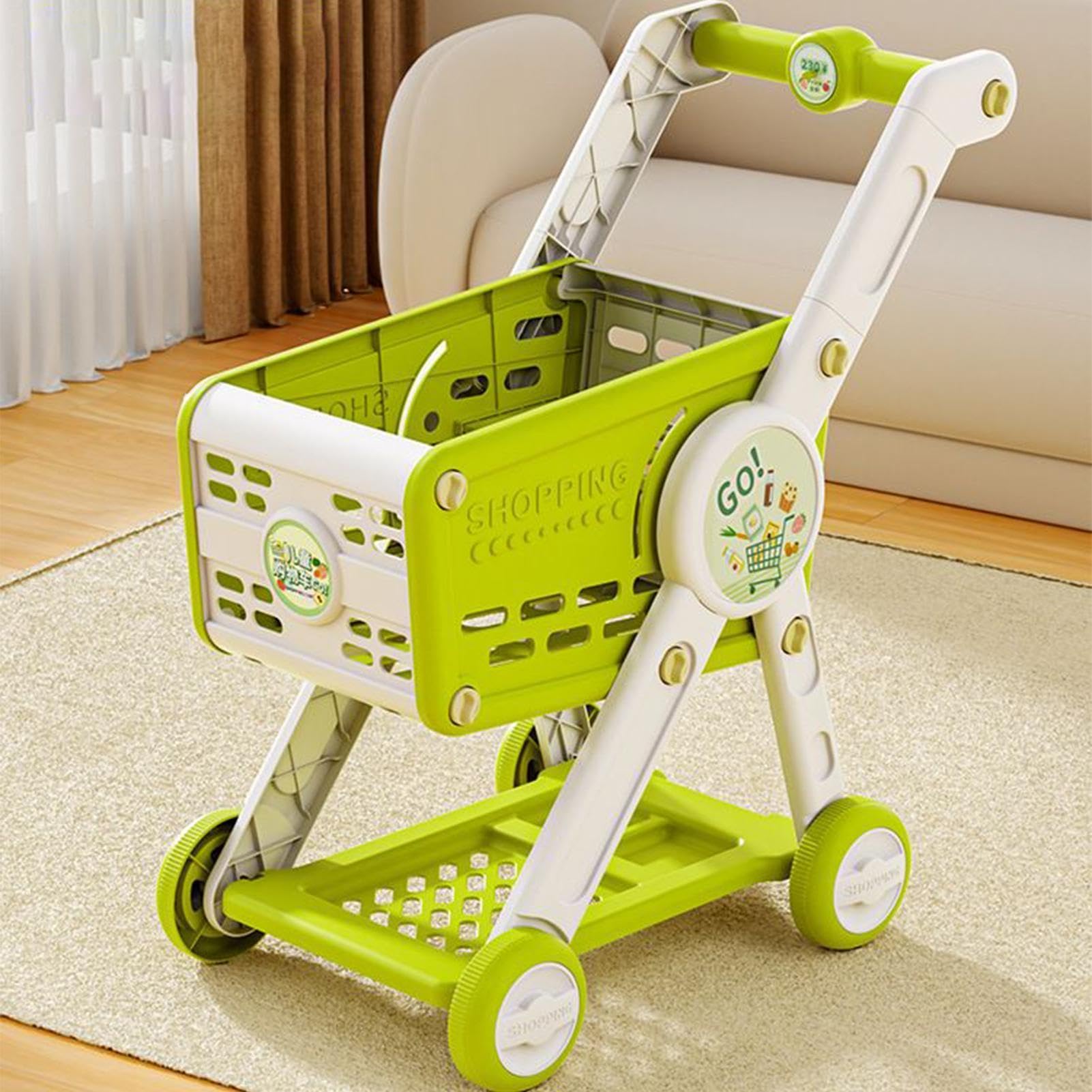 Carrello Della Spesa Giocattolo Per Bambini Carrello Con Set Alimenti | Di Ruolo Educativo Per Bambine Età 1 3 Anni E Oltre