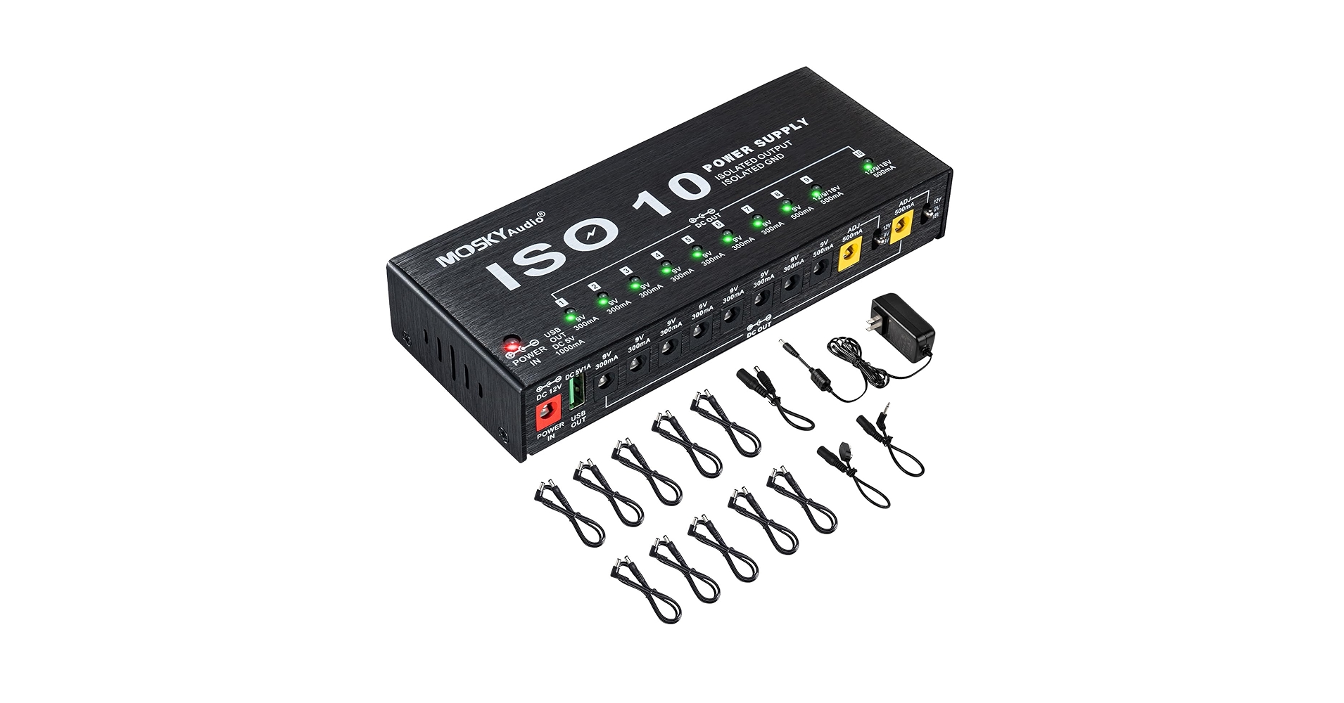 MOSKY Audio ISO10 Power Supply パワーサプライ Amazon.com: Mosky Guitar Pedal Power Supply 10 Isolated DC