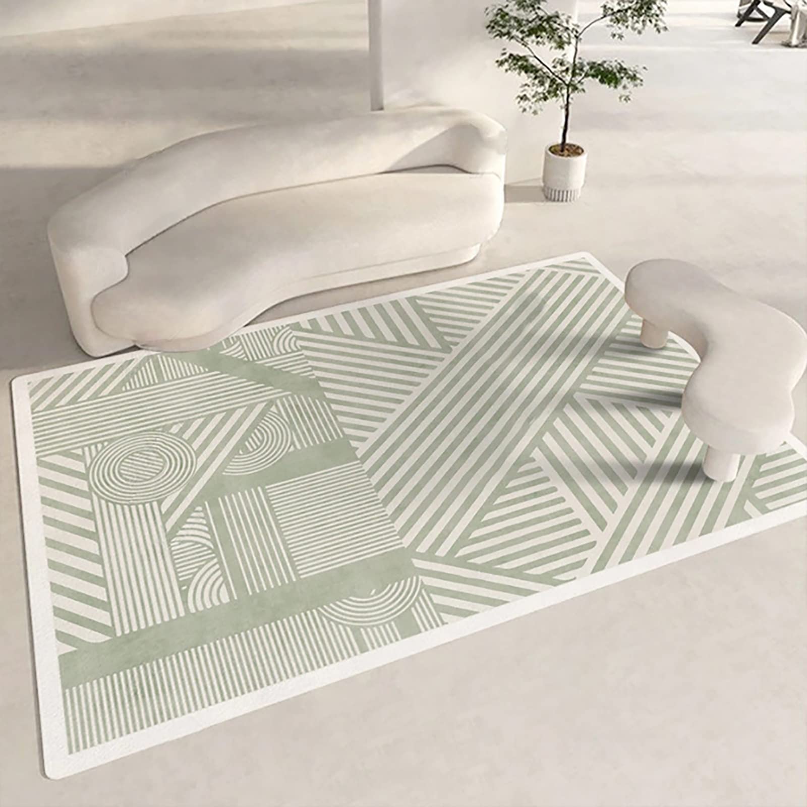 Tapis de chambre à coucher gris moderne pour ambiance feutrée