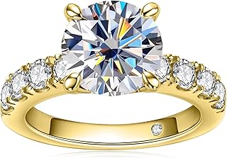 AnuClub Moissanite Engagement Ring Silver
