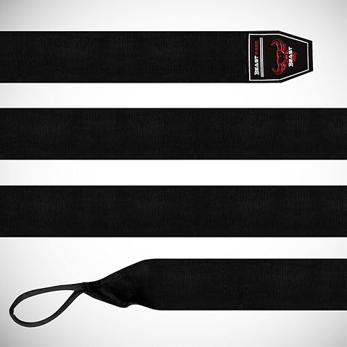 Miniatura 6 de BEAST RAGE Vendas de mano de boxeo, vendajes de artes marciales de 14.8 ft, guantes internos, correas de apoyo para la muñeca, perforaciones debajo