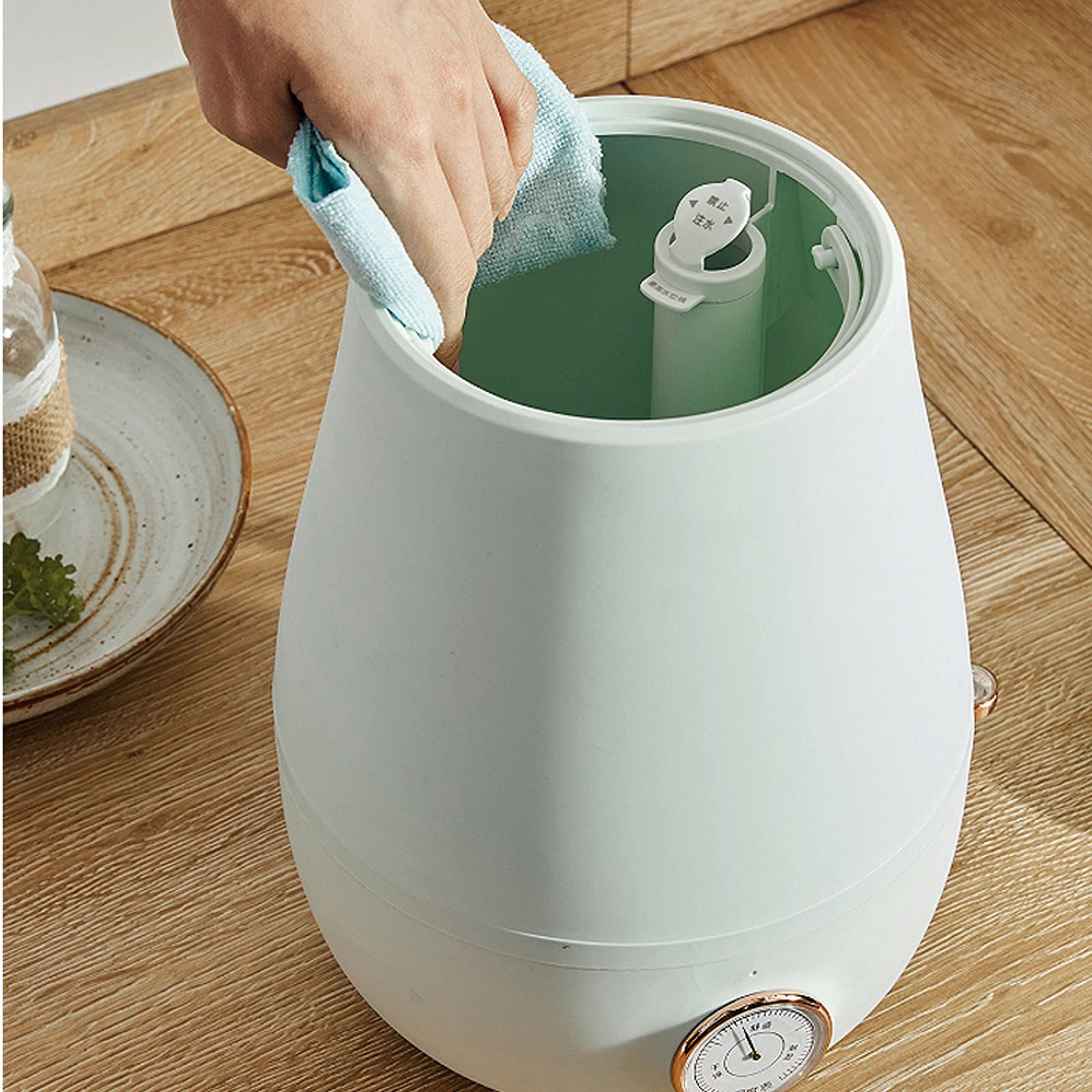 Humidificadores de Aire Humidificadores de niebla frescos, humidificador ultrasónico tranquilo y pequeño for la noche de dormir dormitorio, ahorro de espacio, apagado automáticamente Silencioso Humidi