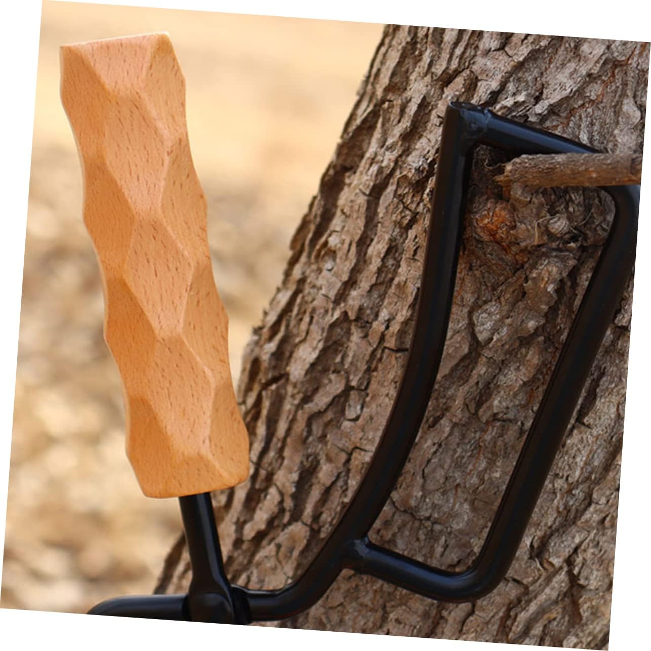 HEMOTON Heavy Duty Fireplace Tong with Long Beech Handle Multi Purpose Fire Pit Tool for Grilling Campfire and Garbage Pickup Scald Design for Safe Use