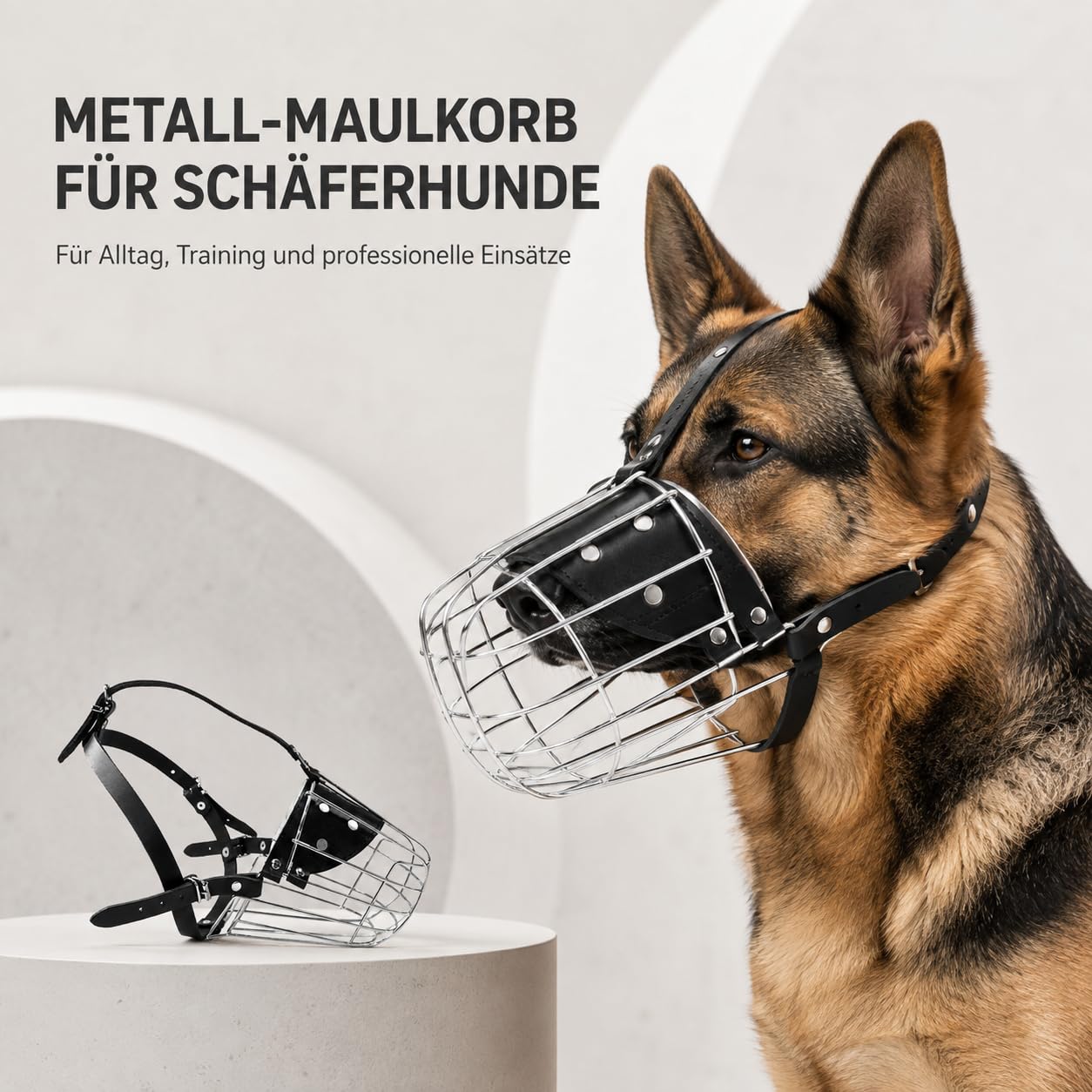 Metall Maulkorb für den Schäferhund Länge 11cm Umfang 32cm