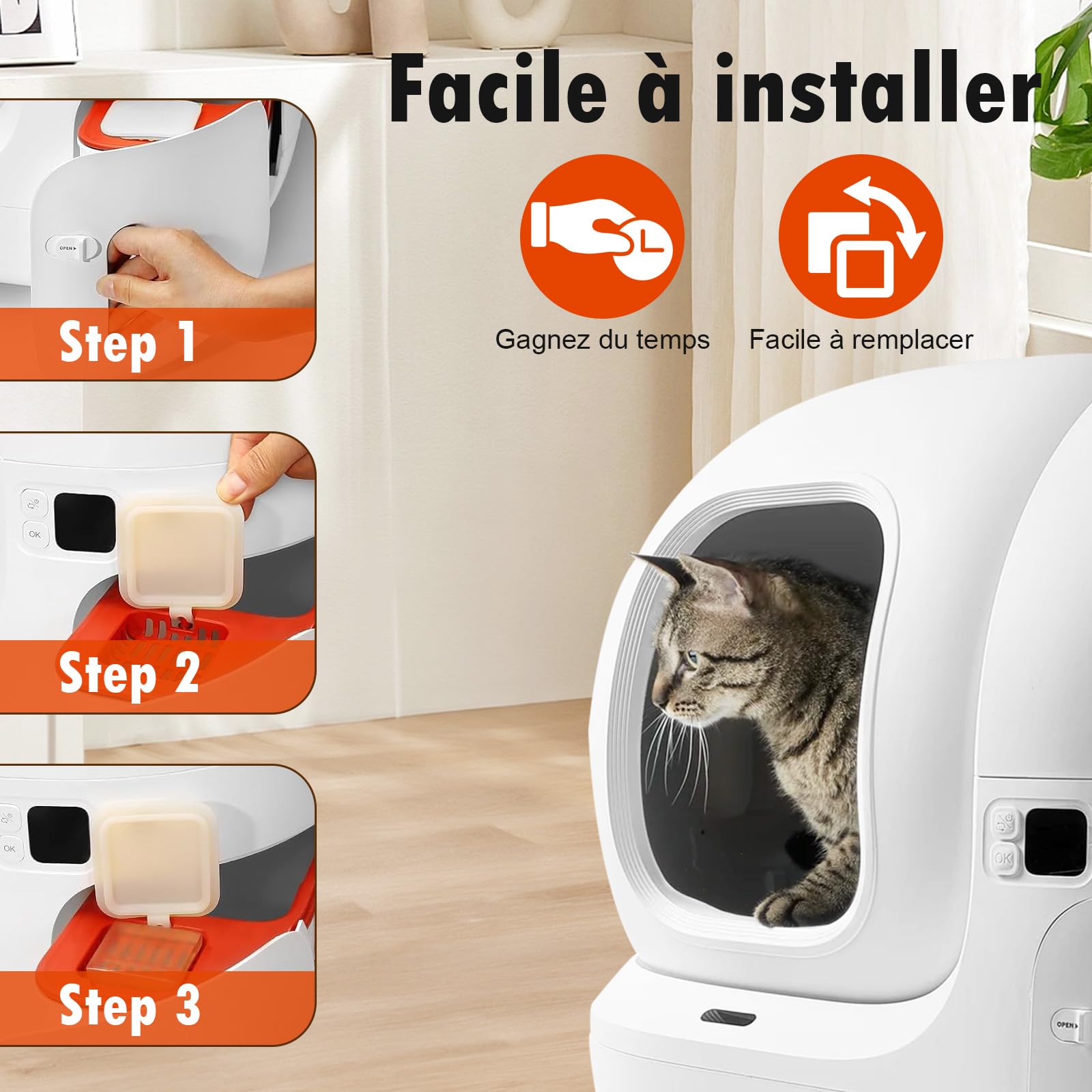 LOT DE 6 Désodorisant litière Chat pour PETKIT Pura Max 2 / Pura Max Litiere Chat Autonettoyante, Désodorisant pour Toilettes Pour Chat