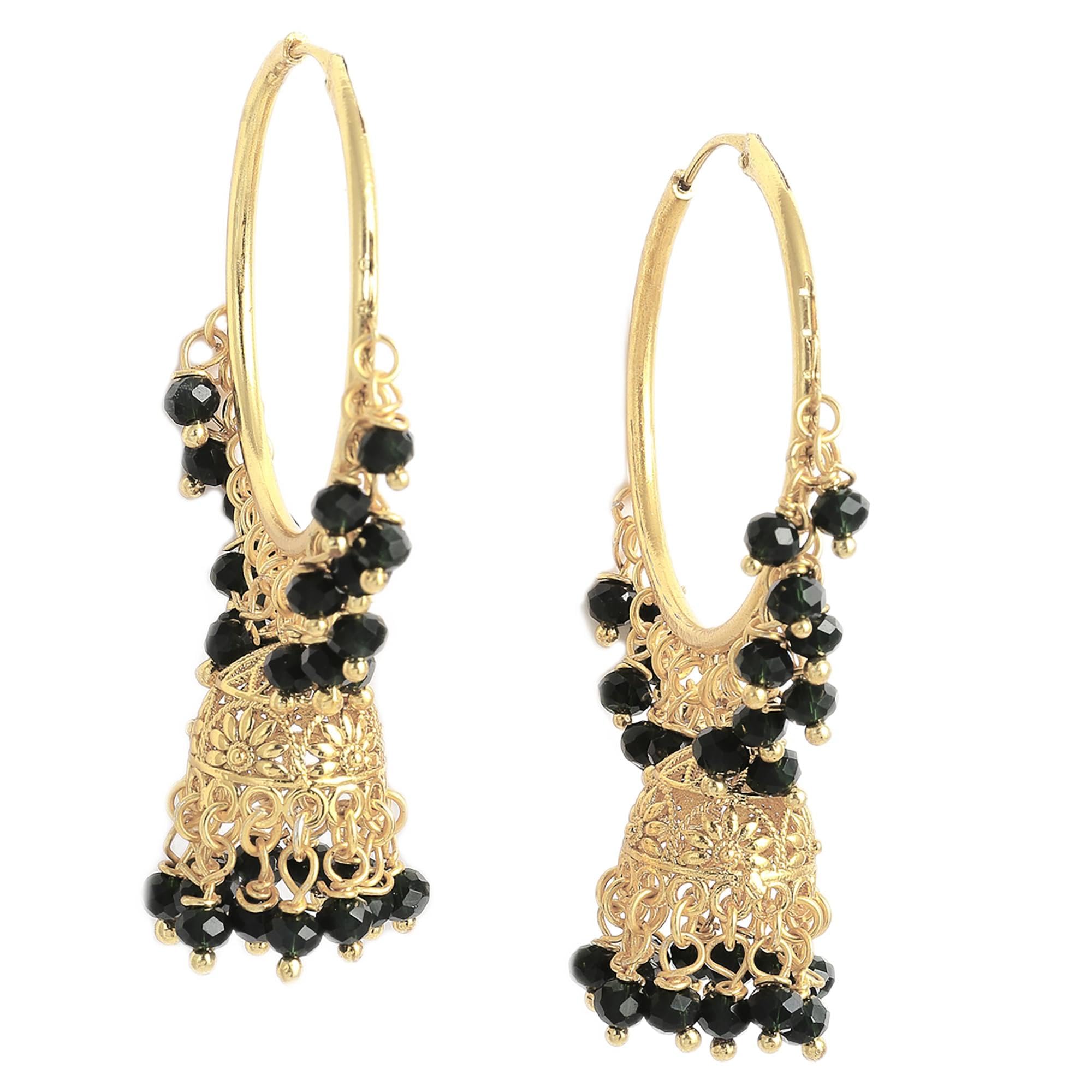 See full amazon price history chart for ZENEME Black & Gold-Toned Dome Shaped Jhumkas Earrings (Black) womens ZENEME Black & Gold-Toned Dome Shaped Jhumkas Earrings (Black) womens (B0B3D434KP) Amazon Price History, Amazon Price Tracker