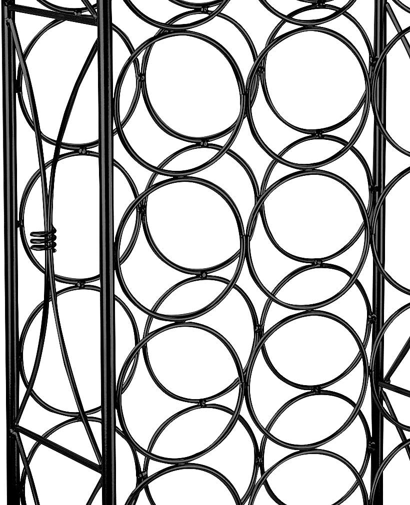 Sorbus Wine Rack Bordeaux Chateau Style - Holds 23 Bottles - Minimal Assembly (Black) : Home & Kitchen