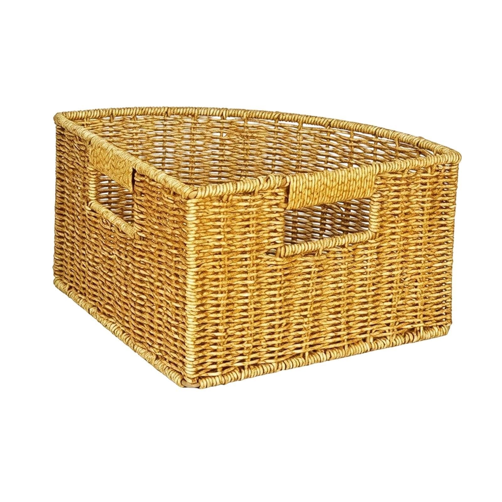 FAFAKO Storage Basket Triangular Organiser Square Mesh Open Access Portable Structure Space Saving Solution for Living Room Bathroom Wardrobe Office Corner Shelf Triangle Shelf Bathroom Shelf (S)