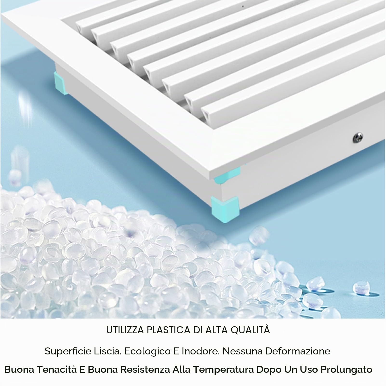 Griglia Decorativa di Uscita dell'Aria dell'Aria condizionata centralizzata in ABS,Griglia di Ventilazione delle persiane,Copertura Regolabile per Presa d'Aria Laterale o a soffitto