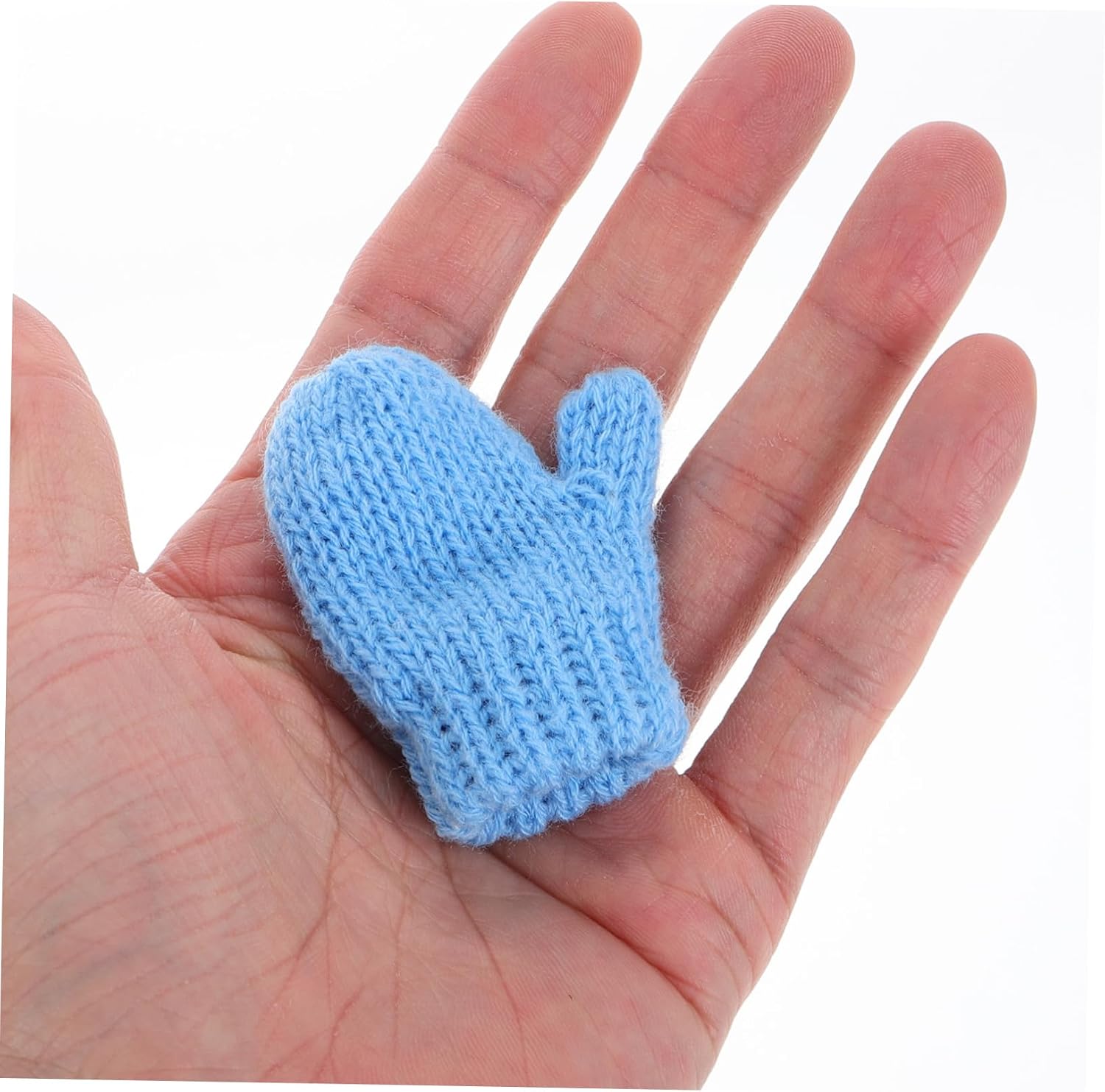 8pcs Mini Knit Gloves for Dolls Plush Dollhouse Accessories Handmade Small Gloves for DIY Crafts for Holiday Decorations and Doll Costumes