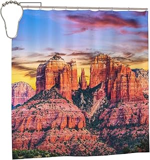 Sedona Arizona USA Red Rock State Shower Curtain,Waterproof Polyester Fabric Decorative Bathroom Bath Curtains 72×72in