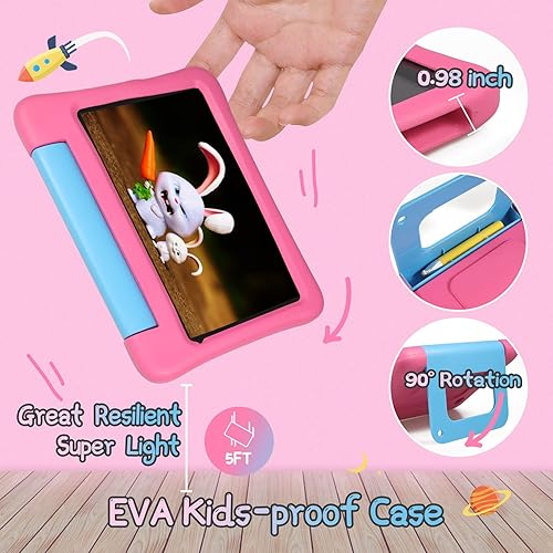 Miniatura 4 de Tableta para niños, tabletas para niños pequeños, 7 pulgadas 5G WiFi 6 Android 12, pantalla IPS Full HD 1920x1200, 2GB RAM 32GB ROM, controles