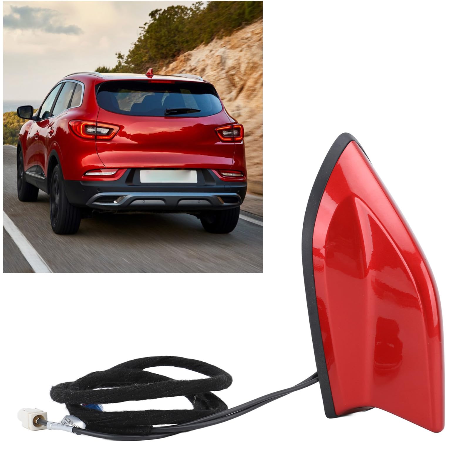 Antena Tipo Aleta de tiburón para Coches, Antena de Techo de Alto Rendimiento Tipo Aleta de tiburón 282069033, Accesorios para Antena de Radio de Techo, Repuesto para Kadjar HLA3 HLA6 HLNC HLMR