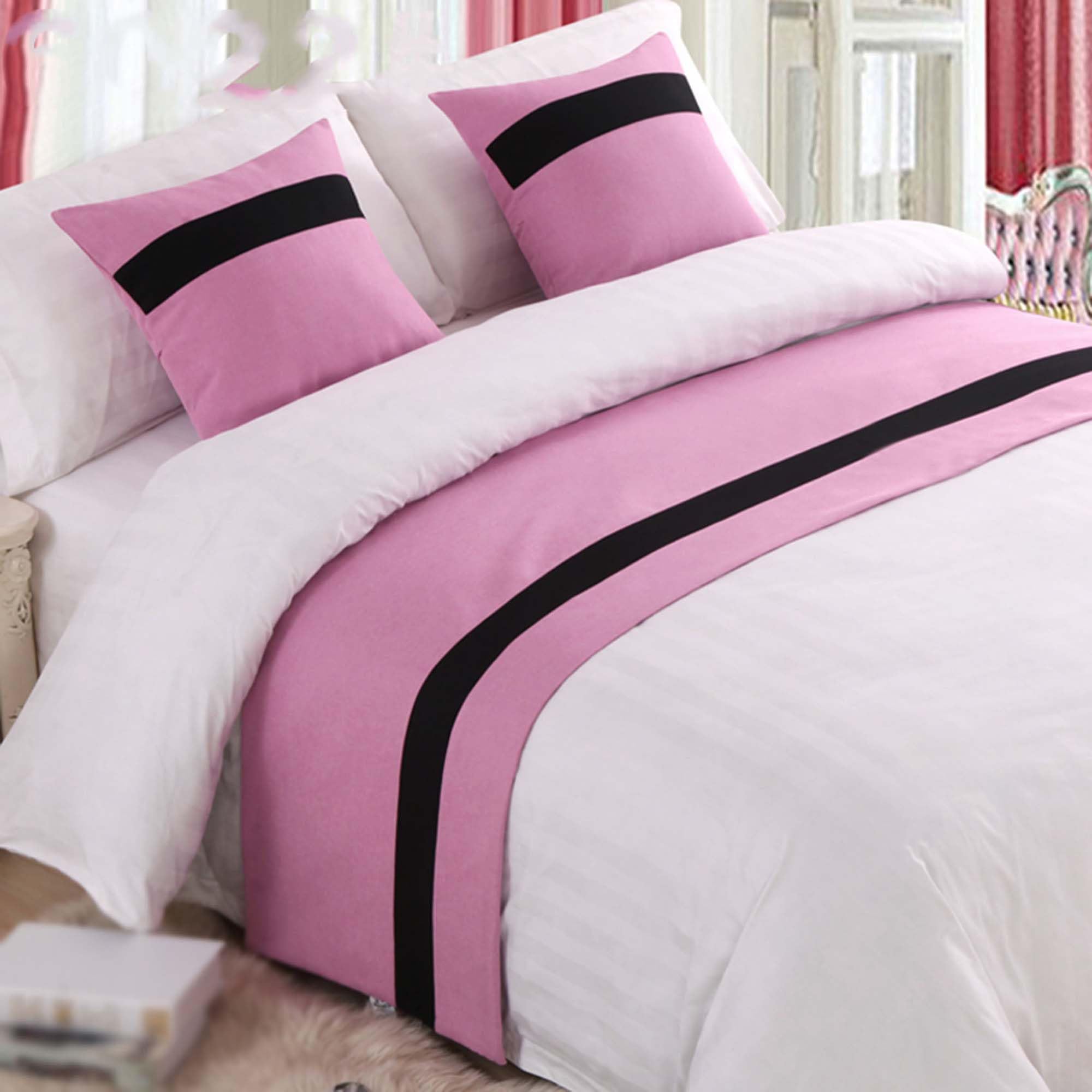 CLMETHE Geometric Abstract Bed Scarve Runner King Size Fashion Soft Durable No Fading Bedspread Hotel Home Guesthouse Bedding Decor,E-50 * 180CM(1.2m bed)