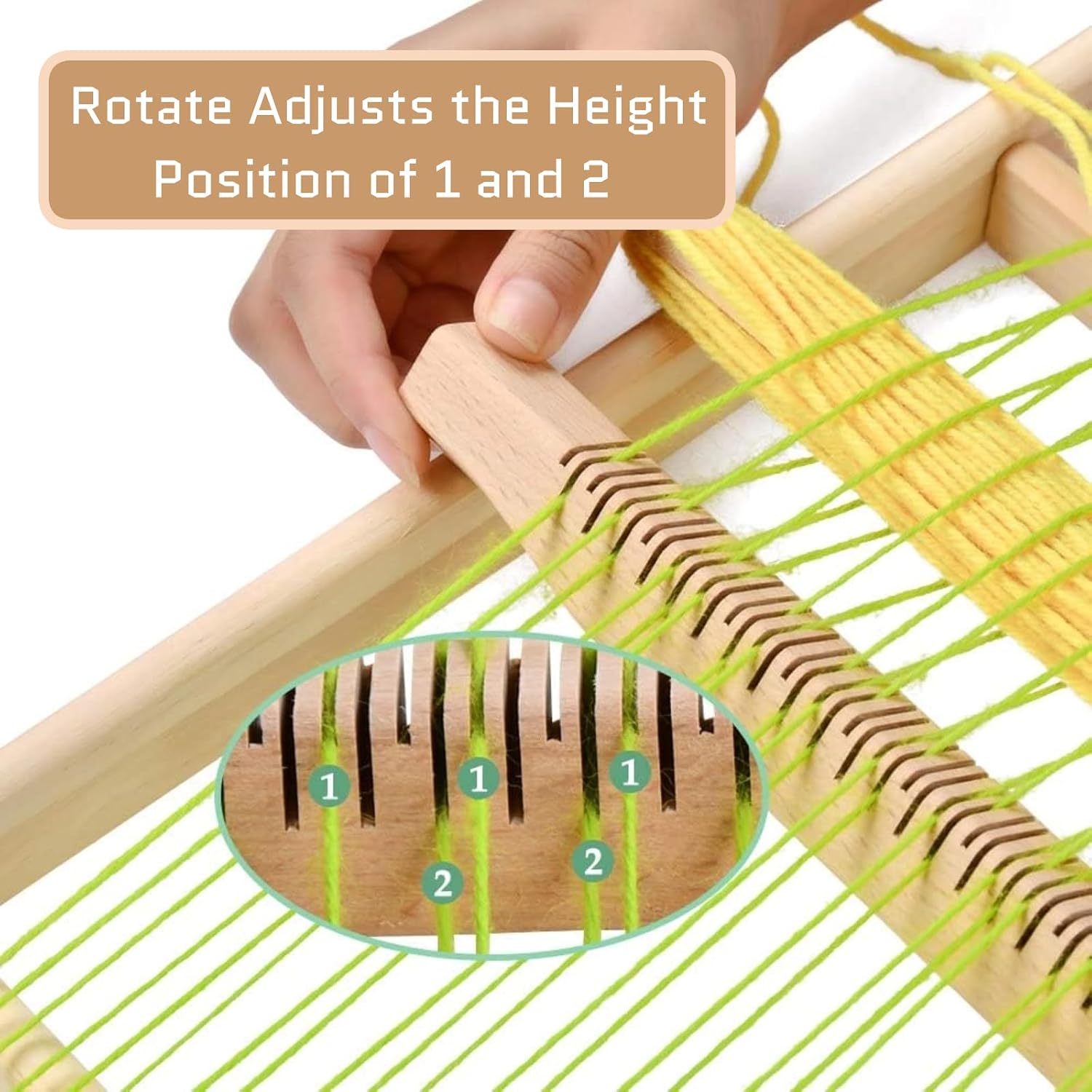 VINGVO Weaving Loom, Weaving Loom Kit for Kids, Wooden Weaving Loom, Hand Knitting Machine, Creative DIY Weaving Art Handcraft for Kids and Beginners