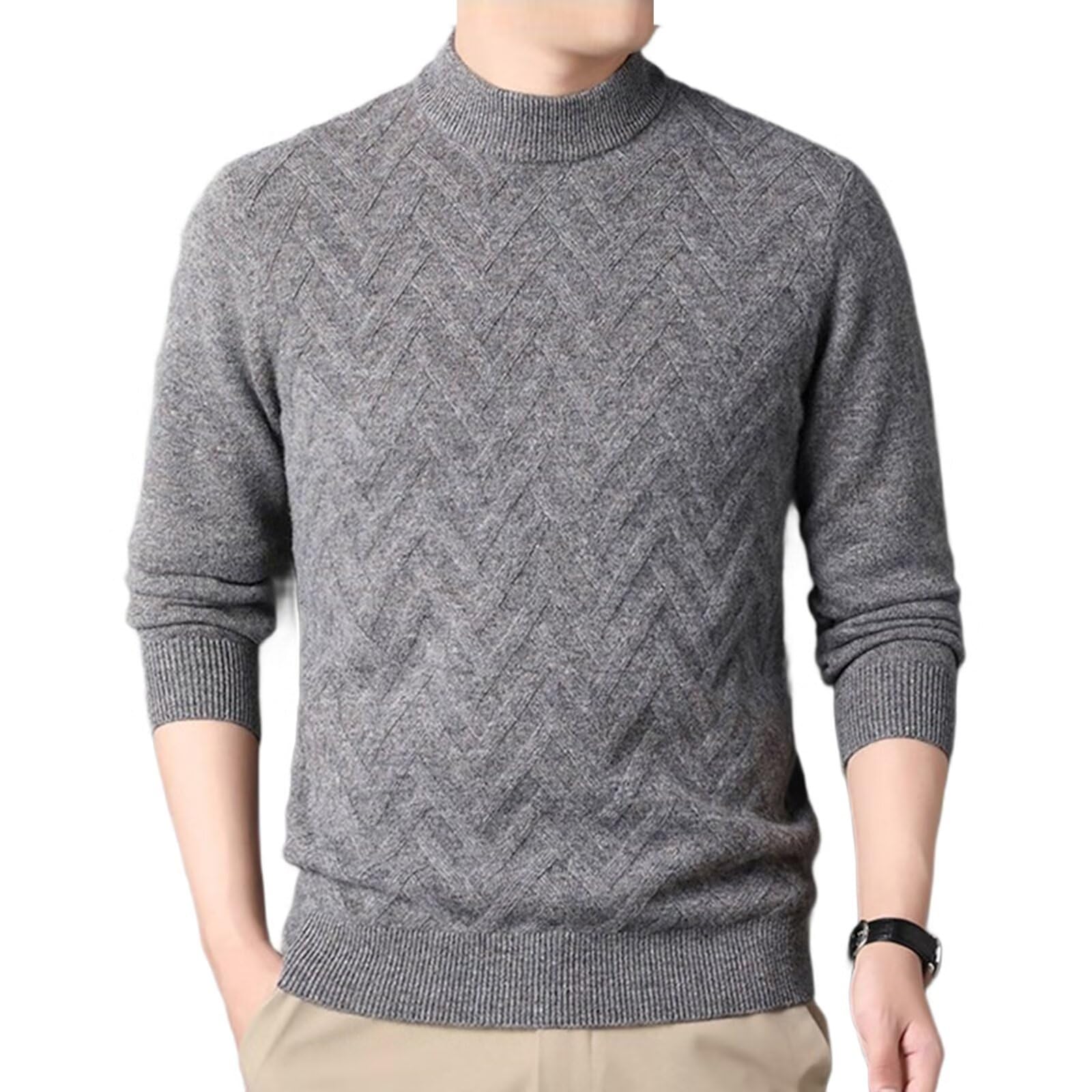 HNVAVQ 100% Cashmere Maglione Uomo Inverno