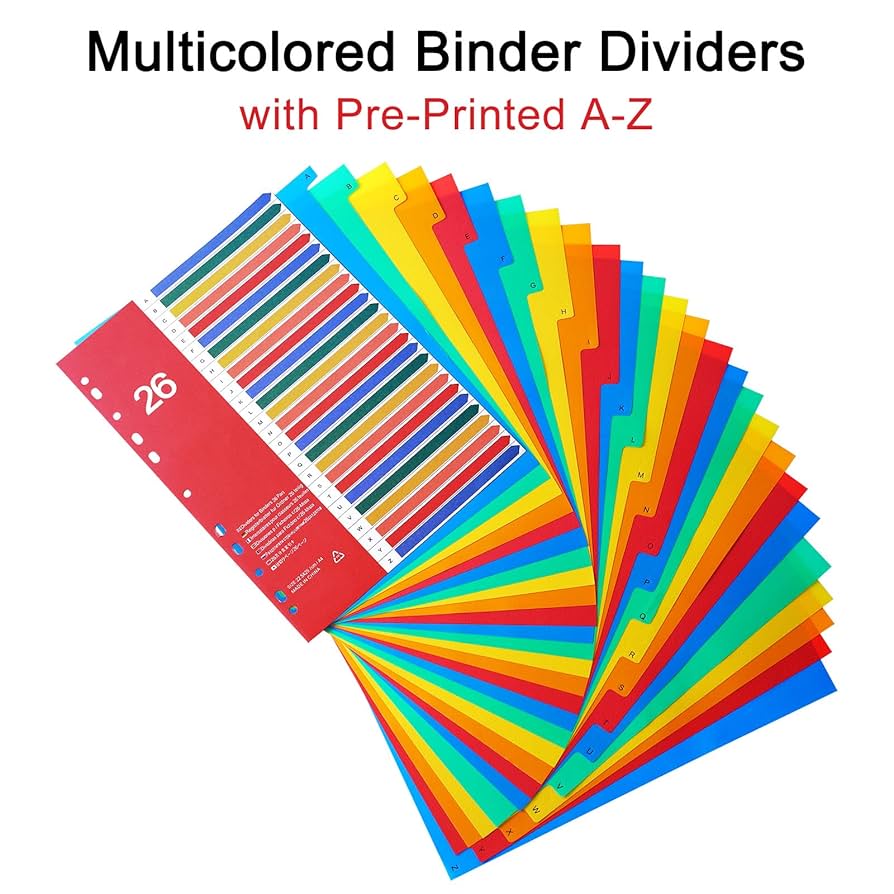 Lot De 6 Intercalaires A4 Srvnpioy - 31 Onglets 1-31 Polypropylène - Avec Table Des Matières - Pour Classeurs