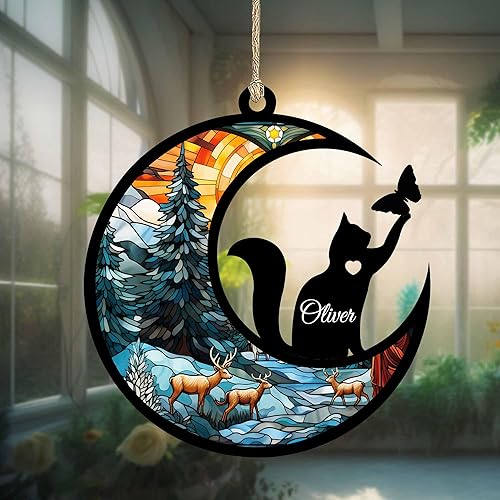 Miniatura 7 de Atrapasoles para gatos, regalos conmemorativos para los amantes de los gatos, regalos de pérdida de mascotas, regalos personalizados para gatos con