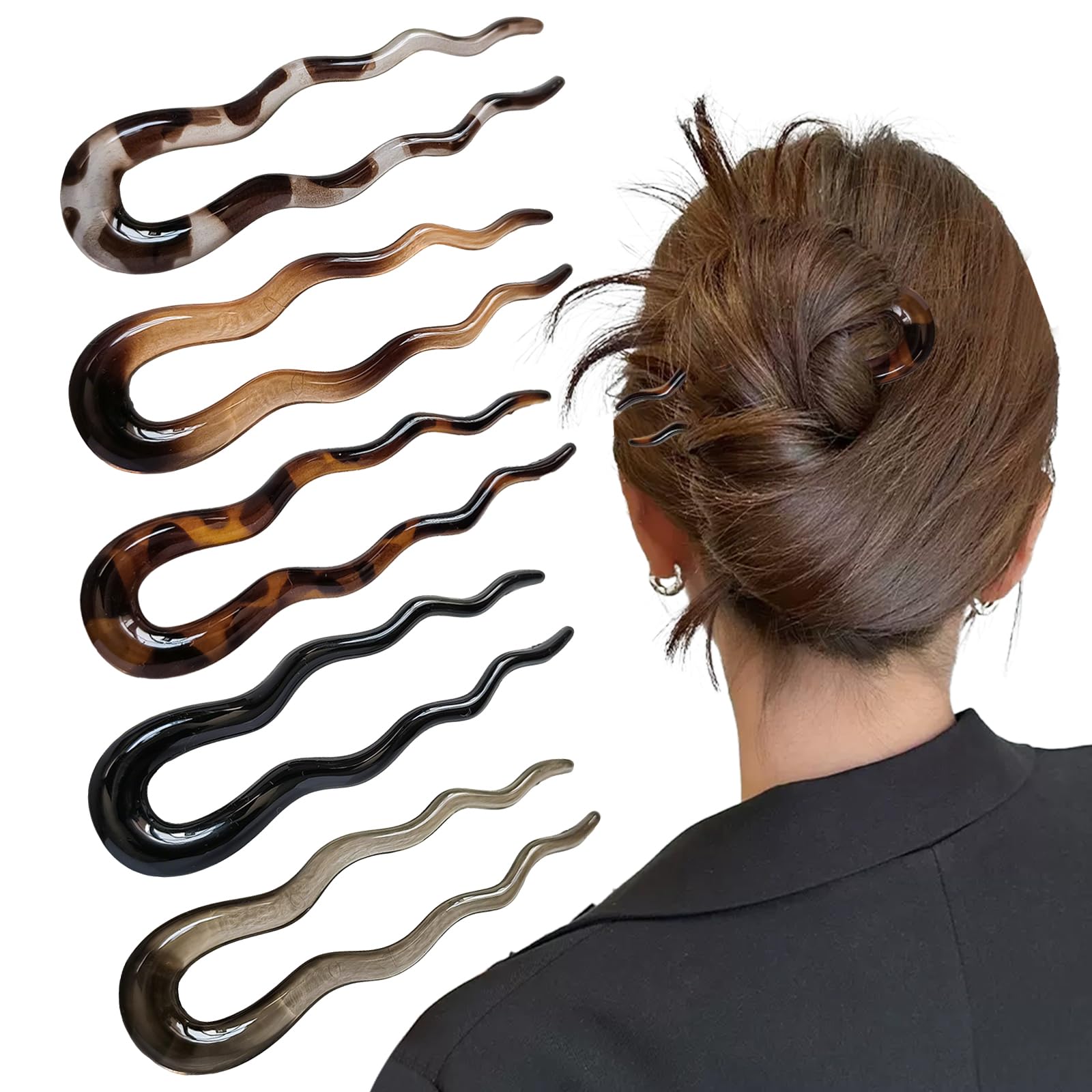 French Hair Pin,Hair Pins U Shaped Bobby Pins Bun for Hairfor Women Buns