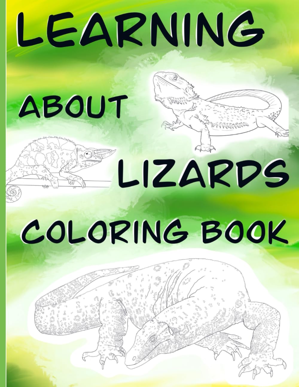 Learning About Lizards Coloring Book: Educational Coloring Pages with Lizards for Children Ages 8-11