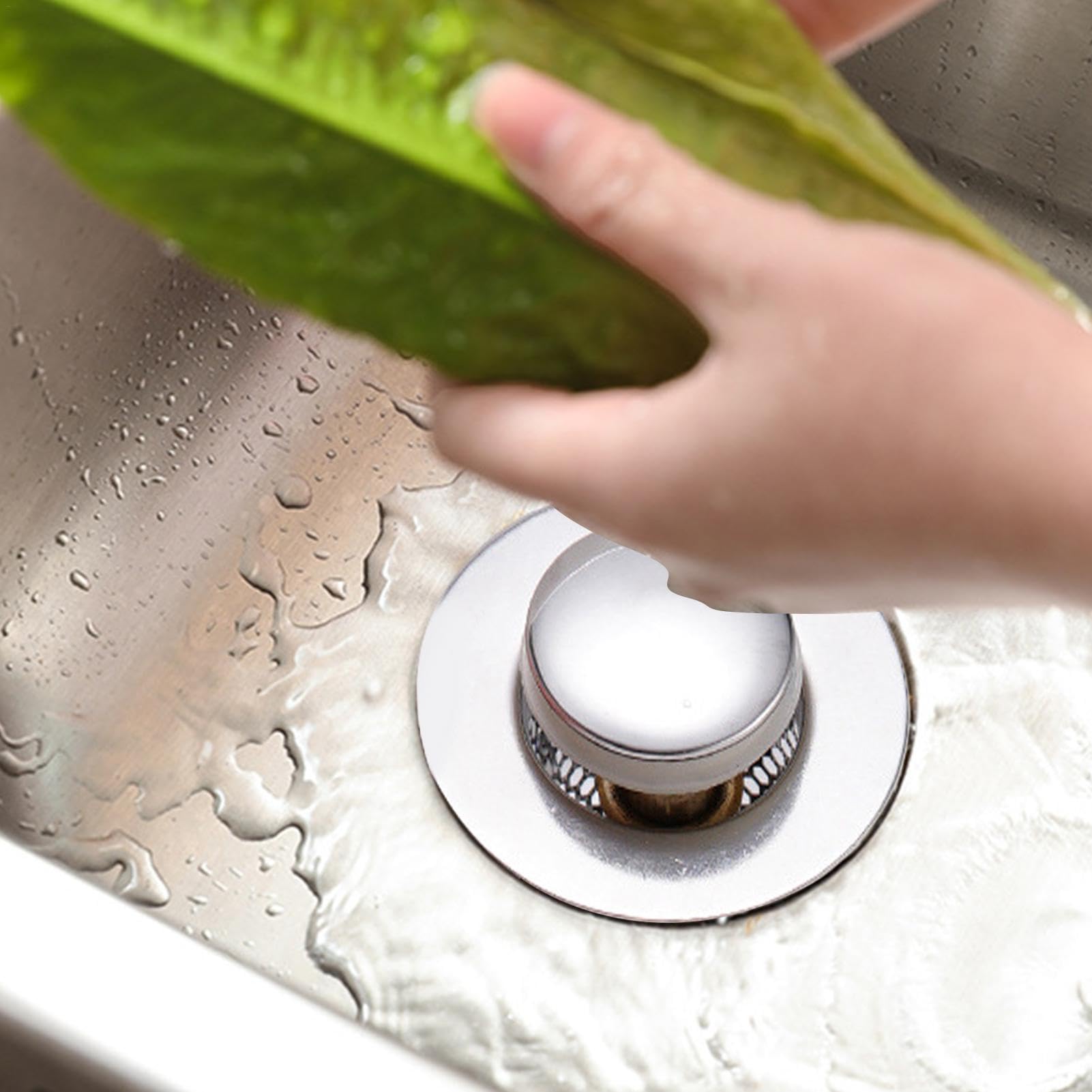 2 Filtri Scarico Lavandino ECENCE - Acciaio Inox 7cm Per Cucina E Bagno - Foto 8