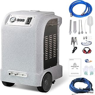 AI30 Dry Ice Blasting Machine, 44 lb Hopper, Anti-Clogging, Adjustable Ice Output for Efficiency & Cost Saving, 5 Nozzles for Food, Auto, and Industrial Cleaning