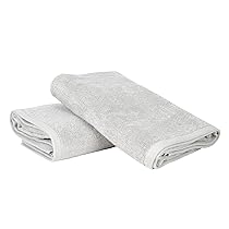 Ruggeri – Set 2 Teli Doccia e Bagno 70×140 cm – 100% Puro Cotone Extra Morbido – Collezione Asciugamani – Let’s Color! (Bianco)