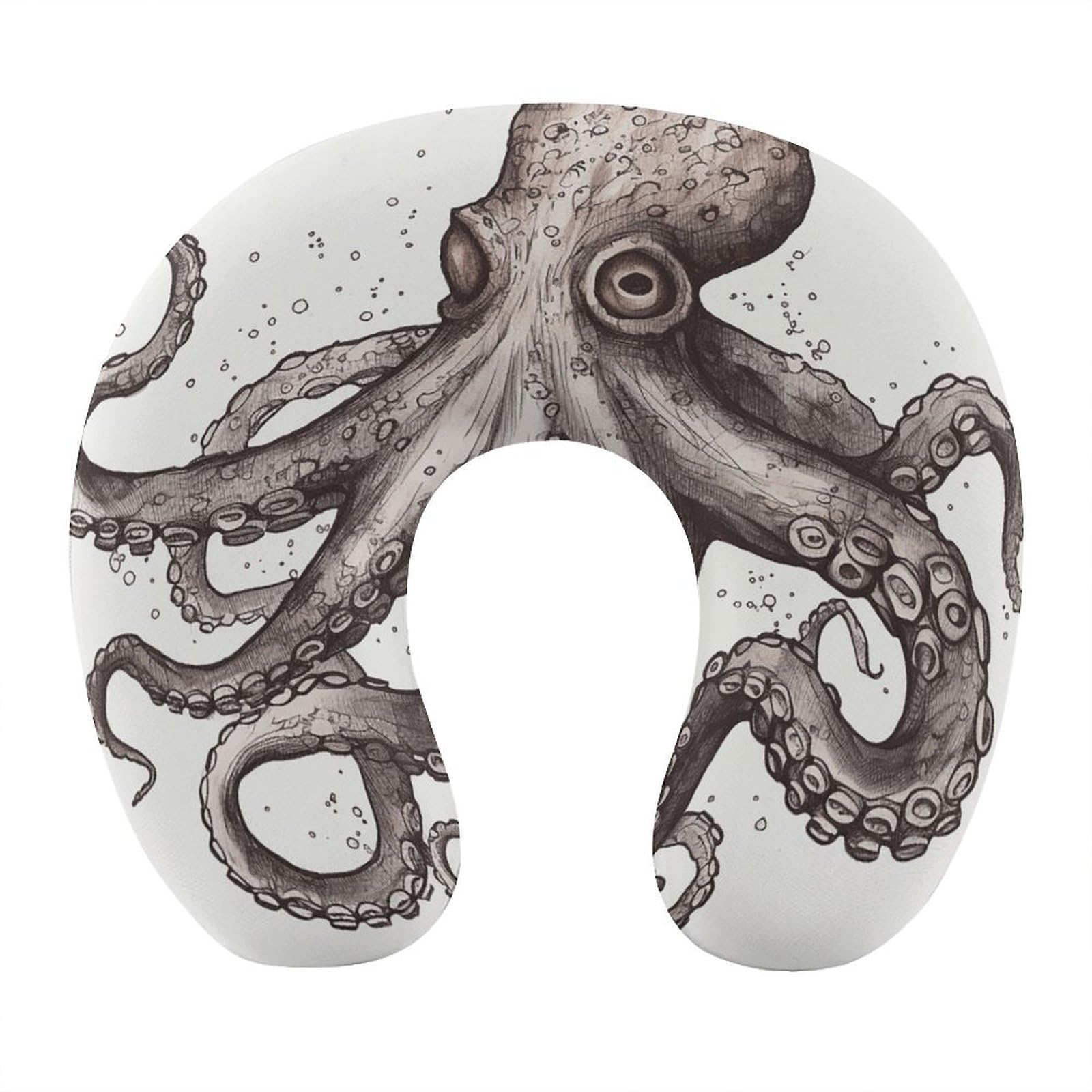 FekiLoot Octopus Travel Pillow,U Shaped Office Napping Pillow Support Neck and Head Comfortable Travel Neck Pillow U Shape Sleeping Essentials for Long Haul Flights