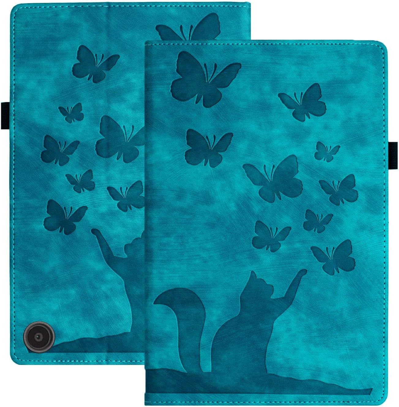Butterfly Cats Case for Amazon All-New Fire HD 10.1 Inch Tablet (13th Generation, 2023 Release) with Pen Holder, Slim Folding Multi-Angle Stand Card Holder Cover for Fire Tablet 10 2023 , Teal Butterfly Cats Case for Amazon All-New Fire HD 10.1 Inch Tablet (13th Generation, 2023 Release) with Pen Holder, Slim Folding Multi-Angle Stand Card Holder Cover for Fire Tablet 10 2023 , Teal