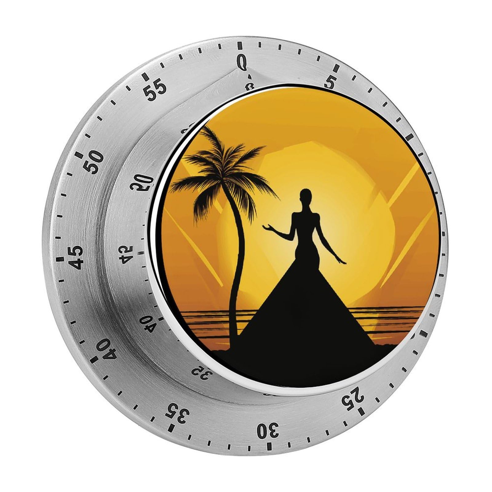 Adfgyerh Style Silhouette Of A Woman Timer For Cooking, Kitchen Timer Magnetic No Batteries Required, Mechanical Timer With Loud Alarm, For Fitness Baking Exercise Oven