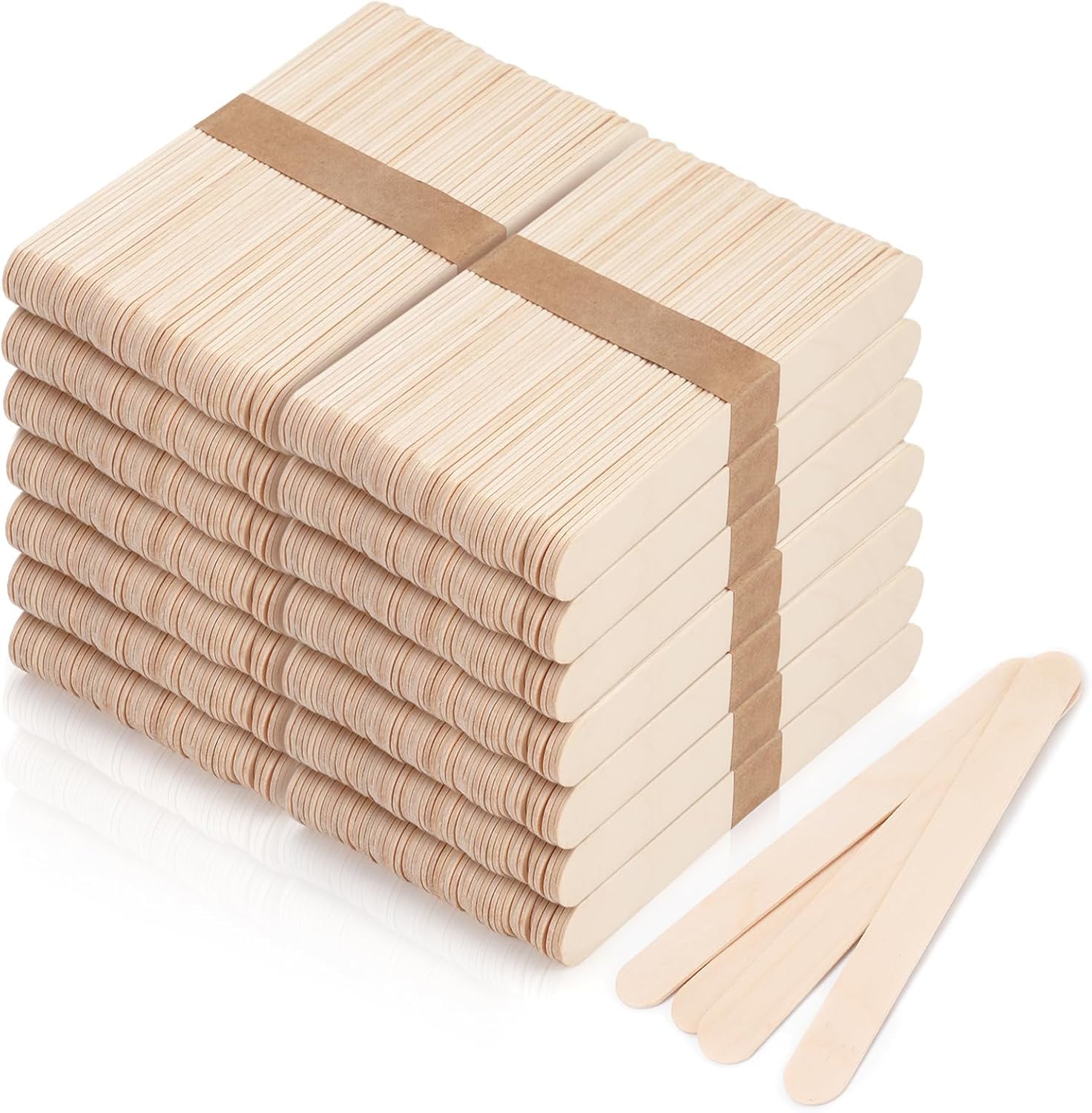 Wooden Wax Spatula - Tongue Depressor - Disposable Bamboo Sticks - 100pcs - 11x1cm