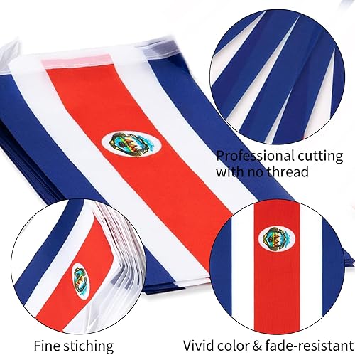 Miniatura 3 de Banderas de Costa Rica con cadena pequeña de Costa Rica