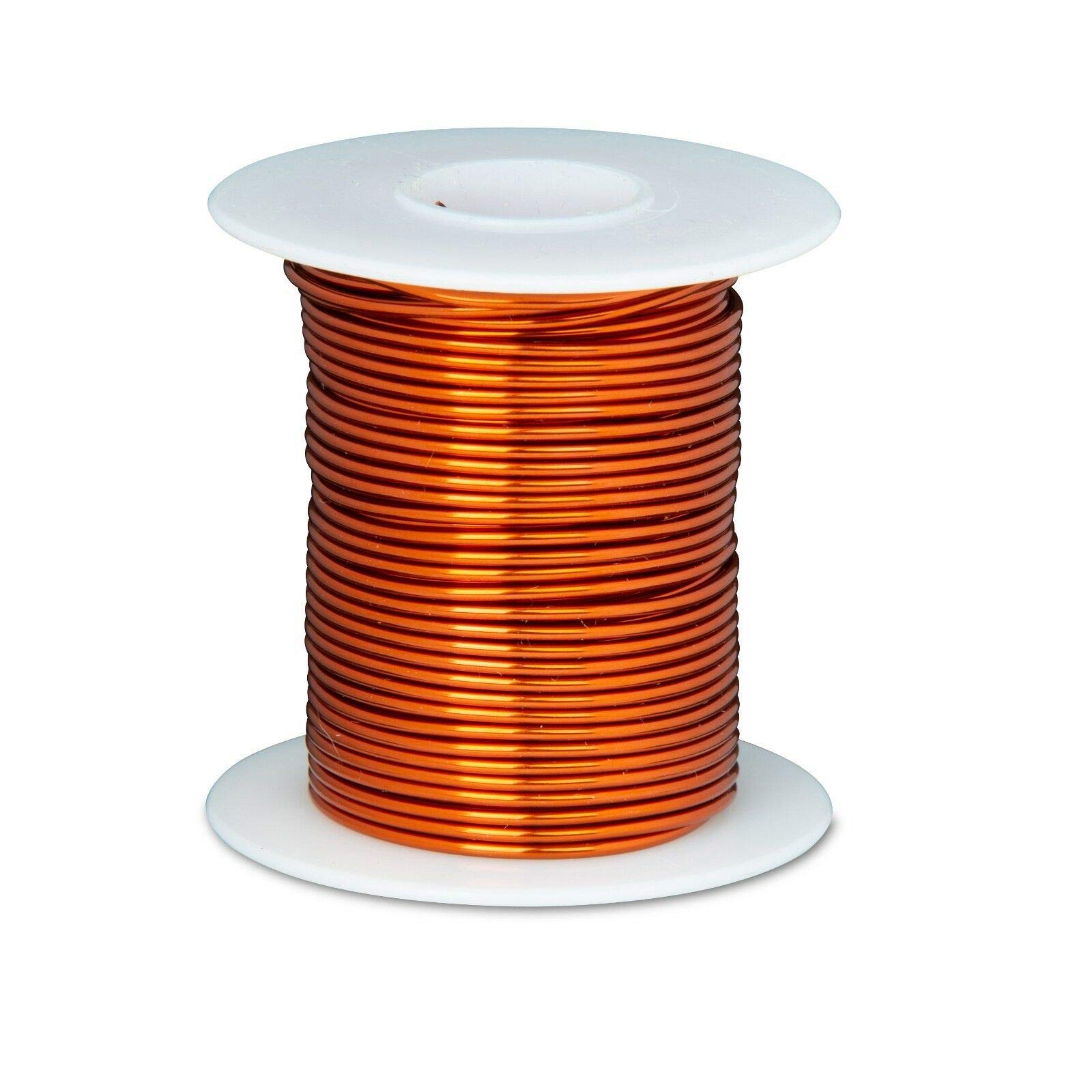 Natural 18 AWG Gauge Enameled Copper Magnet Wire 8 oz 100' Length 0.0428" 200C