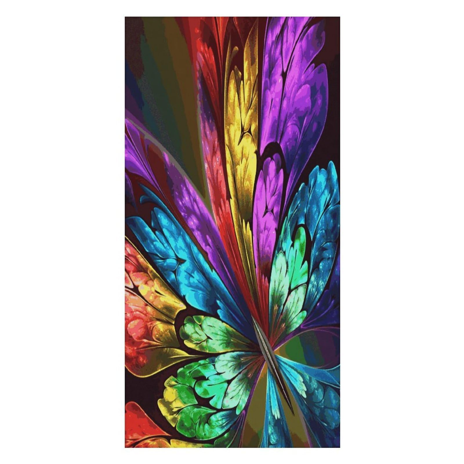 FekiLoot Rainbow Butterfly Beach Towel Oversized Bath Towel Ultra Soft Pool Towel Cozy Swim Towel Silky Lounge Towel Quick Dry Travel Towel Gentle Absorbent Towel for Adults Women Men
