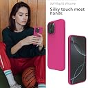 YATWIN Silicone Back Case for iPhone 16 Pro, Soft-Touch Phone Back Cover for Apple iPhone 16 Pro - Magenta gallery image