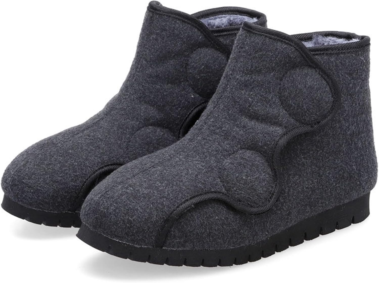 Diabetic Shoes for Men Womens Wide Width Lightweight Snow Boots Non Slip Adjustable Breathable Warm Plush House Slippers for Arthritis Edema Swollen