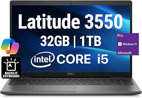 Miniatura 9 de Oemgenuine Computadora portátil Latitude 3550 2024 de 15.6 pulgadas FHD, Intel 10 Core i5-1345U (Beats i7-1270P), 16 GB DDR5 RAM, 512 GB NVMe, WiFi